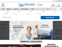 Tablet Screenshot of cioccadealerships.com